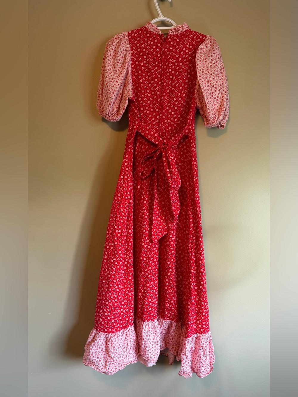 Vintage 70’s Strawberry Shortcake Ditsy Floral Prairie Cottagecore Maxi Dress - Picture 12 of 15